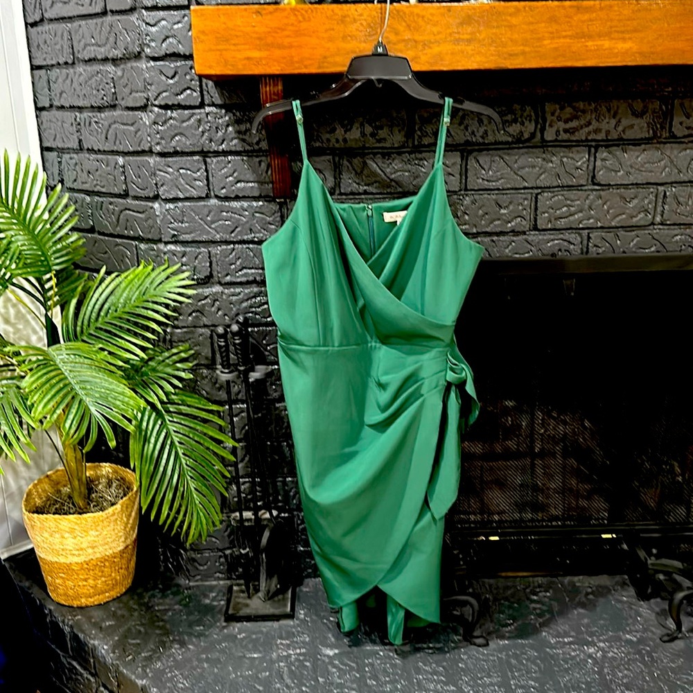 BCBGeneration Green Wrap Dress